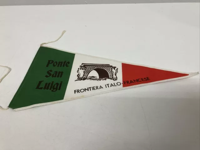 Vintage Original Ponte San Luigi Textile Flag Pennant