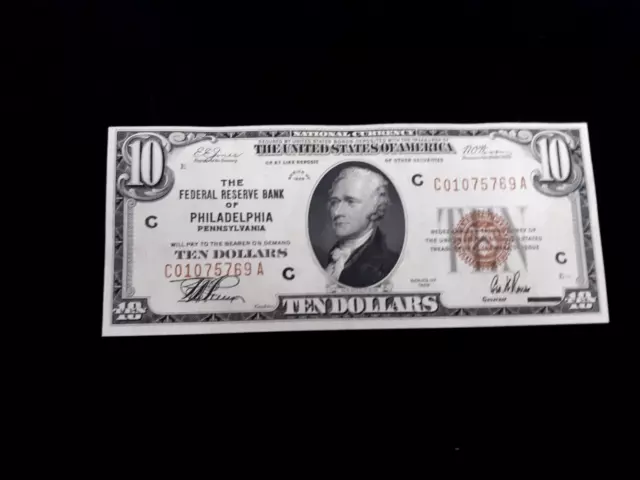 1929 $10 Frbn Philly-This 1 Note From A Complete District Set In My Auctions #9