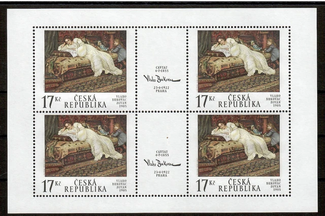 Tschechische Republik 2002 - Mi. 318 "Vlaho Bukovac" im Kleinbogen postfrisch