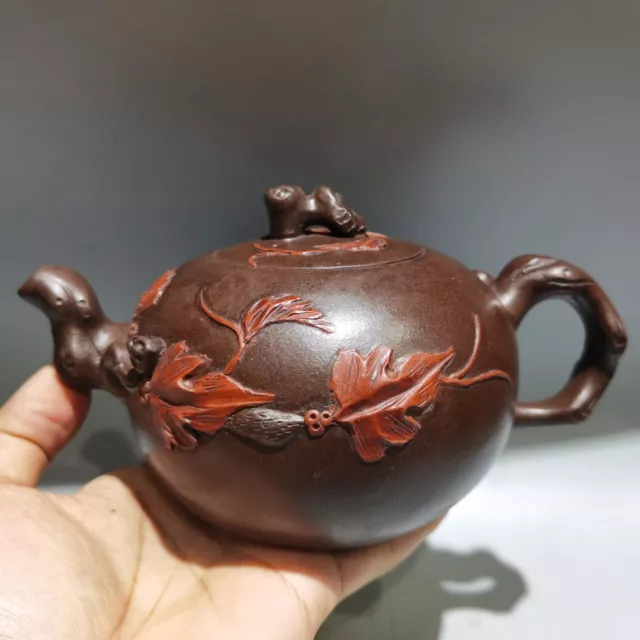 Chinese Yixing Purple Clay Teapot Zisha Handmade Ceramic Exquisite Teaware Rare