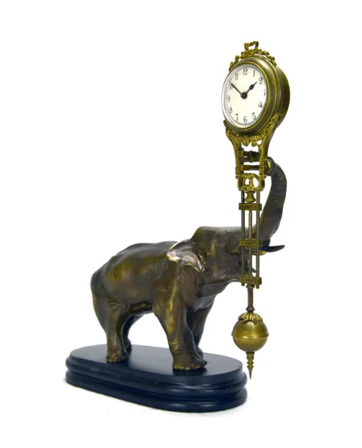 German Style Brass Elephant Figure 8 Day Swinging Swinger Clock - TOP QUALITY 2