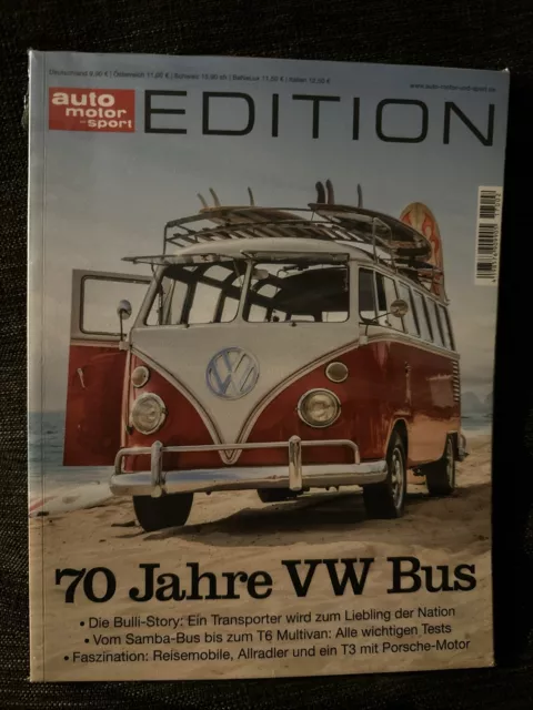 Auto Motor und Sport EDITION "75 Jahre VW Bus" Ausgabe 2022 NEU! OVP