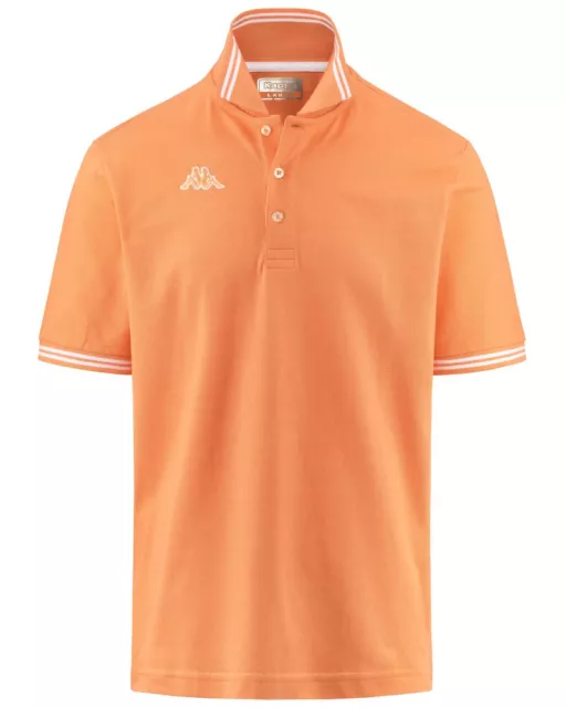 Polo Shirt MAN Kappa Banda 222 Orange LOGO MALTAX 5 MSS Piqué cotton