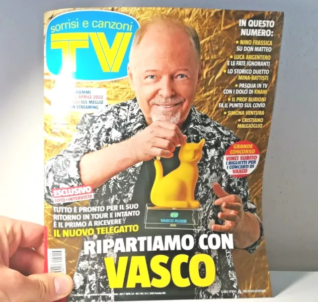 Rivista Tv Sorrisi A Canzoni Vasco Rossi Aprile 2022 Telegatto Da Collezione