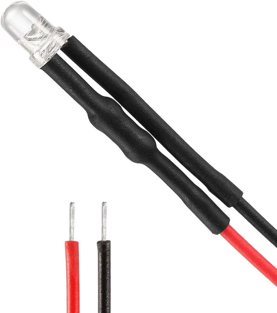 14Pcs Mixed Colour 3Mm Leds Prewired Light DC3-5V 20Cm Pre Wired LED