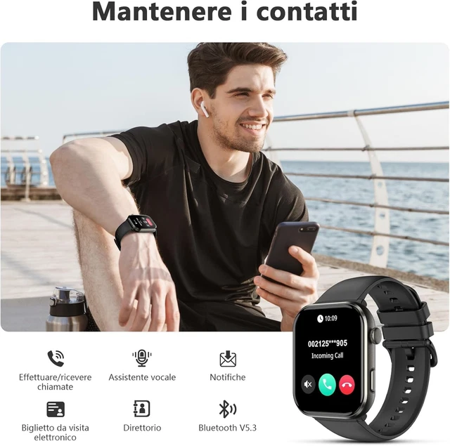Smartwatch Blackview Per Uomo E Donna – 1.43" AMOLED, Chiamate Bluetooth, 112+ Sportivi, Monitoraggio SpO2 E Frequenza Cardiaca