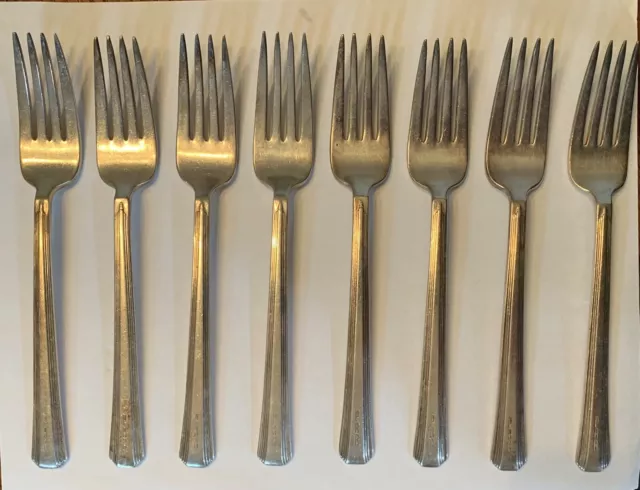 PRR Pennsylvania Railroad Dining Car Dinner Forks, Broadway Pattern