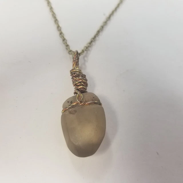 Natural Gemstone Necklace Chakra Stone Pendant Energy Healing Crystal with Chain