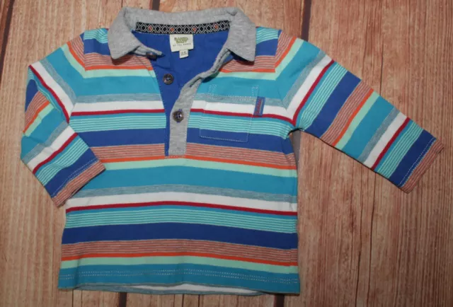 Ted Baker Baby Boy Long Sleeve Polo Shirt 100% Cotton 3-6 Months