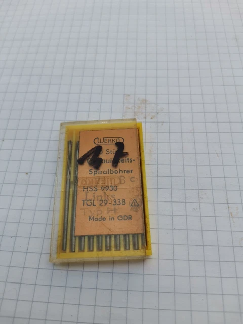 10 Werköbohr Linksbohrer 1,7mm.