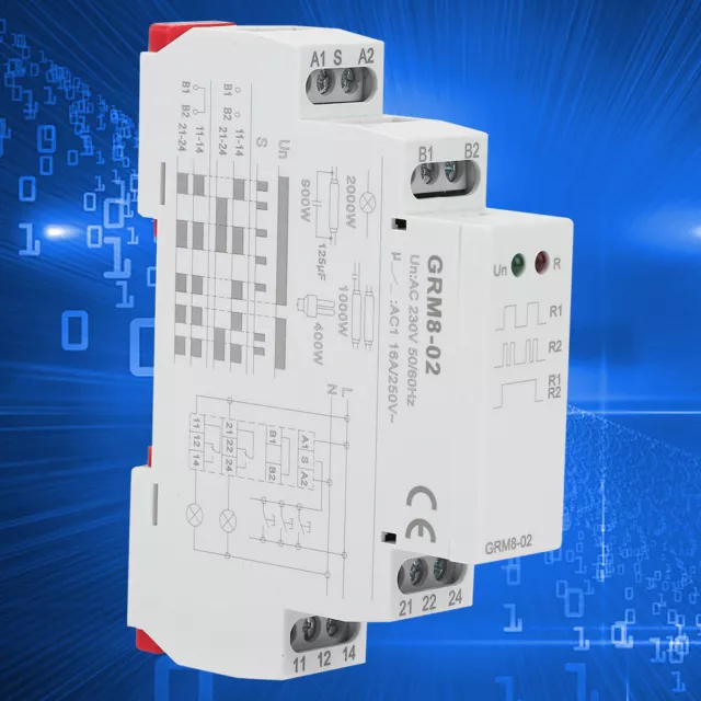 GRM8-02 Electronic Impulse Relay Latching Relay Memory Relay AC 230V MFS 3