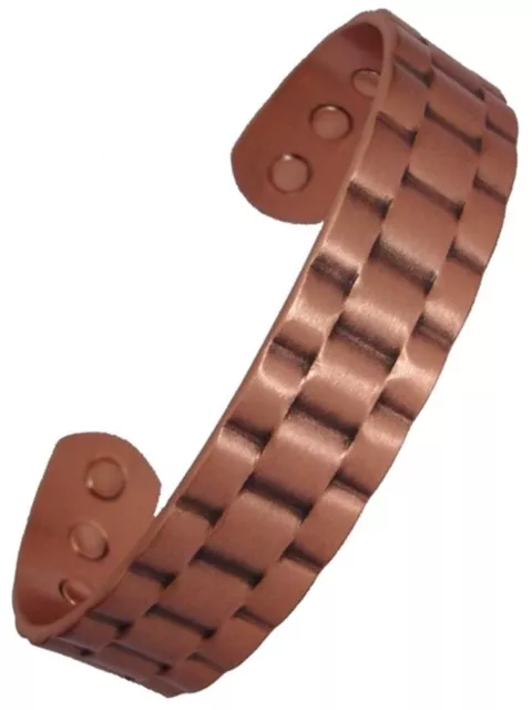 Herren oder Damen magnetisches Armreif Link Effekt Kupfer Magnete Armband Armband Neu