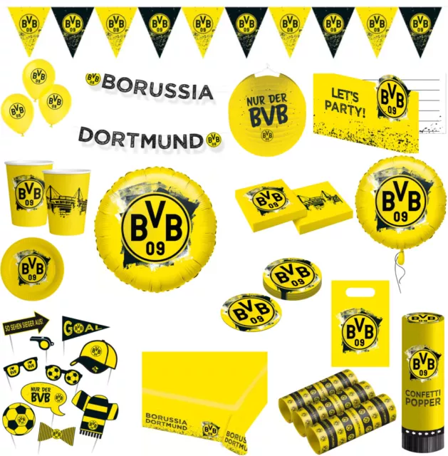 Bvb Borussia Dortmund 09 Decoración de Fiesta Cumpleaños Niños Fútbol