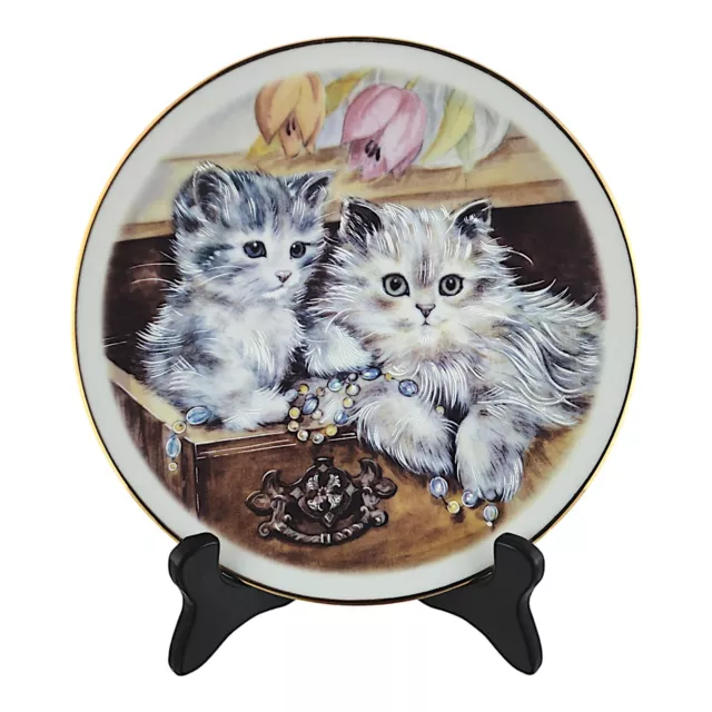 Playful Kittens By Diane Matthes Porcelaine De Limoges France Plate Porcelain