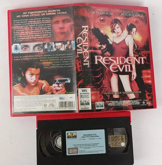 RESIDENT EVIL 2002 VHS Italien Milla Jovovich Michelle Rodriguez Paul ...