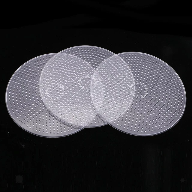 3 Pièces Grand Rond Clair Perler Fusible Perles Panneau Perforé Pour Enfants