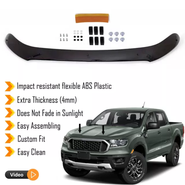 HOOD DEFLECTOR GUARD Fits Ford Ranger 20152024 Bug Shield