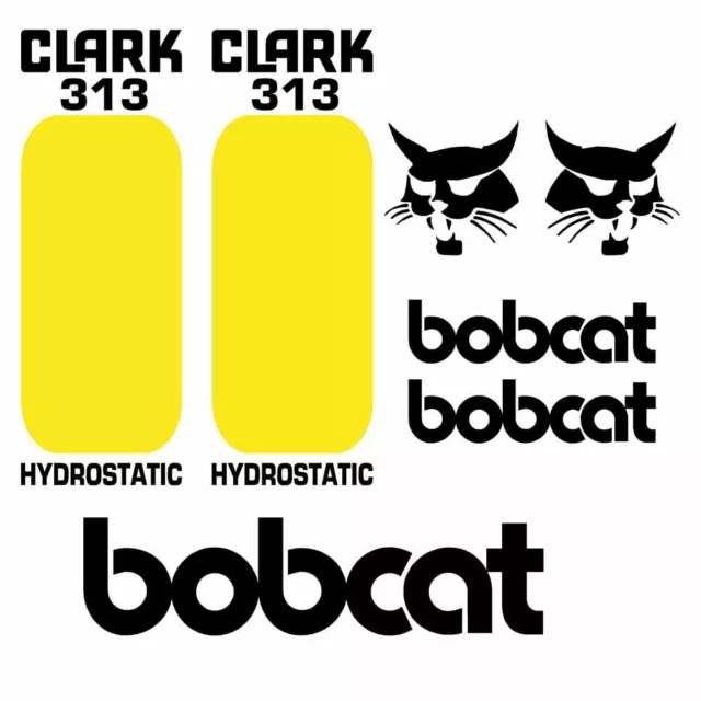 Bobcat 310 313 315 DECALS Stickers Skid Steer loader New Repro decal Kit 3