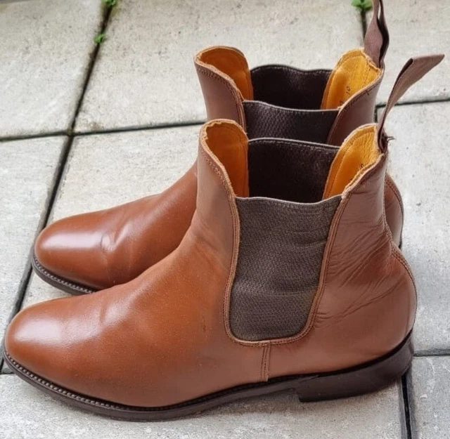 mens tan leather chelsea boots