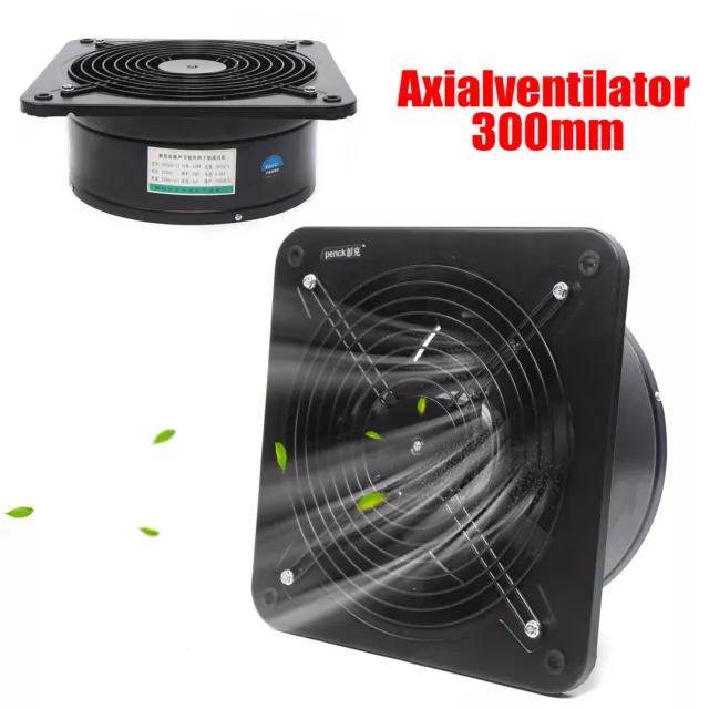 300mm Extractor Exhaust Fan Ventilation Blower Fit Window Wall Kitchen Bathroom 2