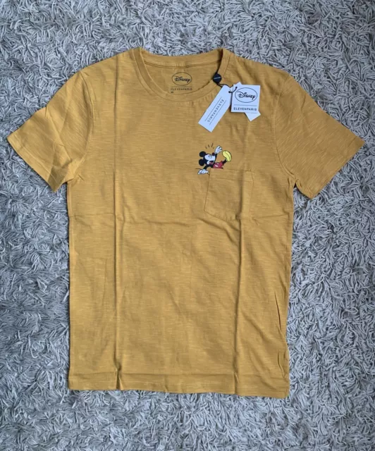 Disney Eleven Paris Mickey Mouse / Rare TShirt Life Is a Joke / Jaune Moutard XS 2