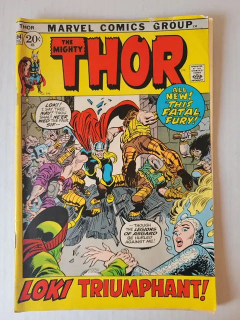 1971 Marvel Comics The Mighty Thor Vol 1 No 194 Bronze Age Loki Triumphant