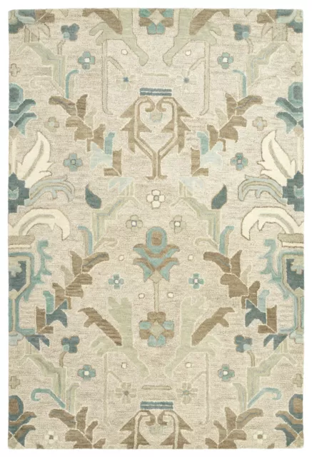 Arts & Crafts William Morris Style Wool Cut & Loop Area Rug **FREE SHIPPING**