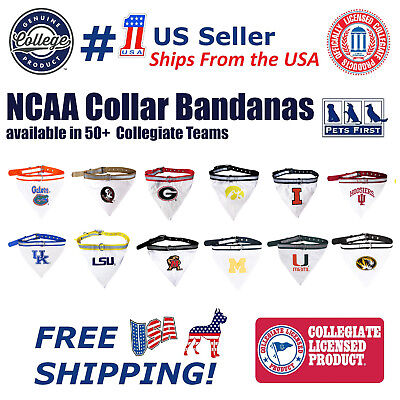 Pets First NCAA DOG Collar Bandana - Licensed, Heavy-Duty, Durable & Adjustable!