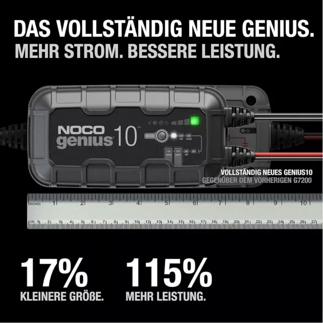 NOCO GENIUS10EU, 10A Autobatterie Ladegerät，6V und 12V Batterieladegerät x 2