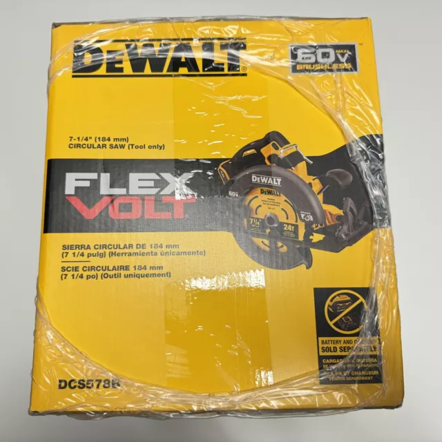 Dewalt Circular Saw (Dcs578B) 60V Max Flex Volt 7-1/4” Brushless Bare Tool Only