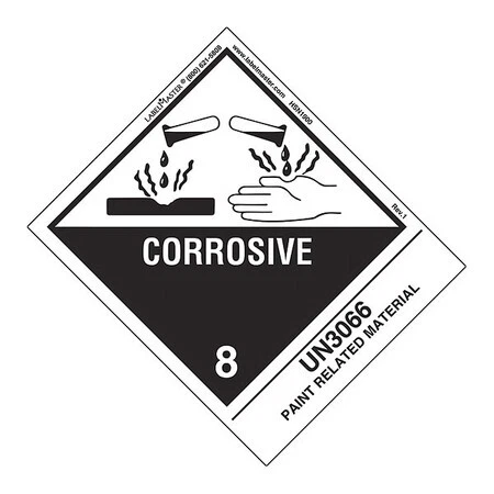 LABELMASTER HSN1900 Corrosive Label,UN3066 Paint,PK500