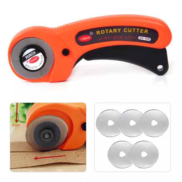 45mm Rotary Cutter 10 Cutting Blade fit for OLFA Fabric Quilt Sewing Craft Tool