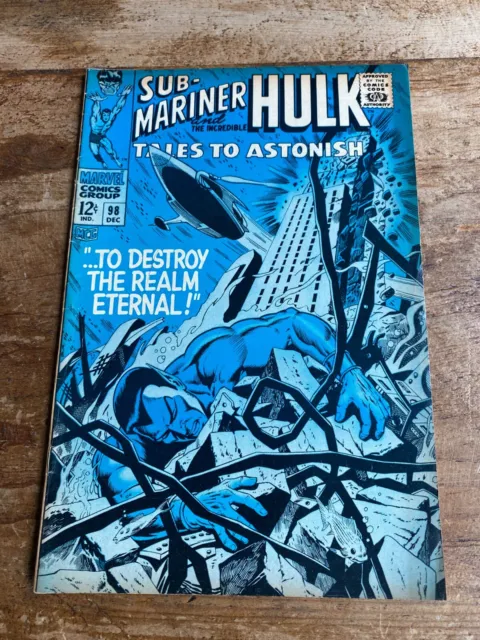 TALES TO ASTONISH #98 MARVEL COMICS 1967 HULK SUB-MARINER 1st App Lord Seth T