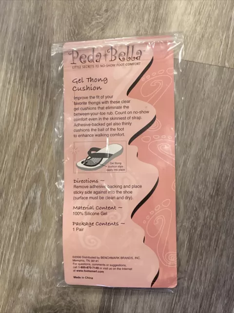 Peda Bella Toe Toppers with Gel Forefoot Pad Women Clear New