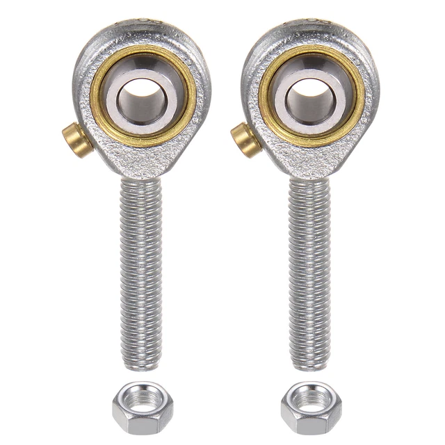 2pcs POS5 M5 Male Rod End Bearing M5x0.8 Right Hand Thread,Includes Jam Nut