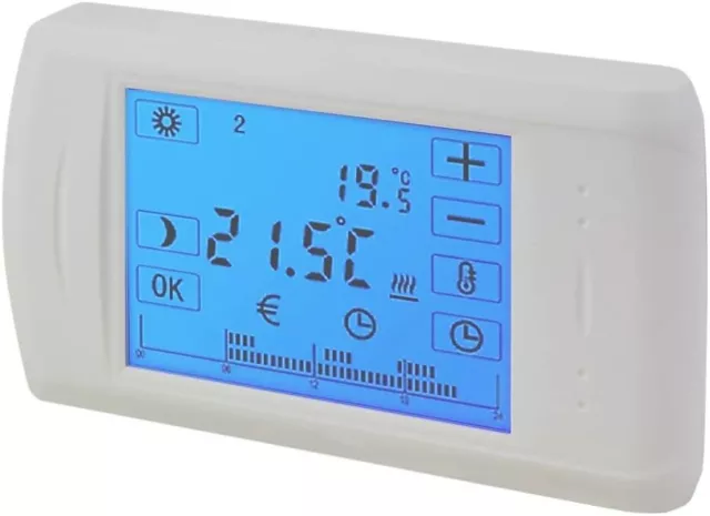 POLYPOOL 1468 Thermostat Programmable Numérique Écran Touch LCD La Batterie