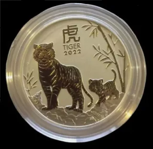 2oz .9999 Silver  2022 Year of the Tiger - Bullion Coin ex Perth Mint