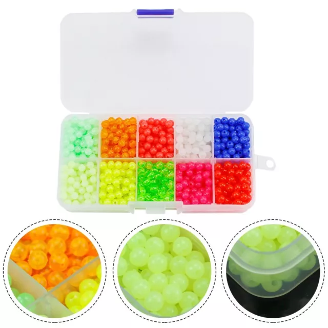 White Glow in the Dark Fishing Bait Beads for Increased Visibility 1000pcs