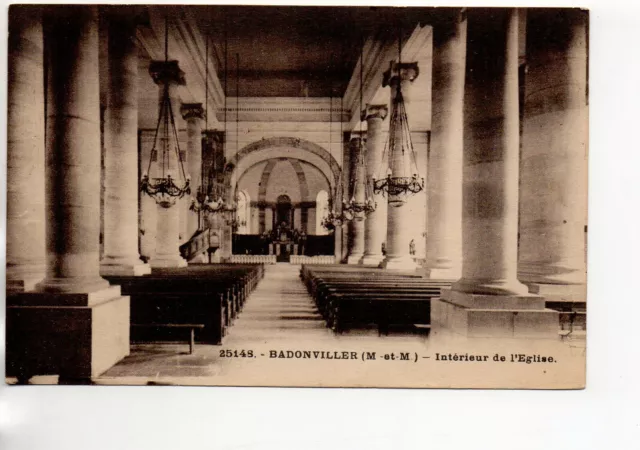 BADONVILLER - Meurthe and Moselle - CPA 54 - the interior of the church 2
