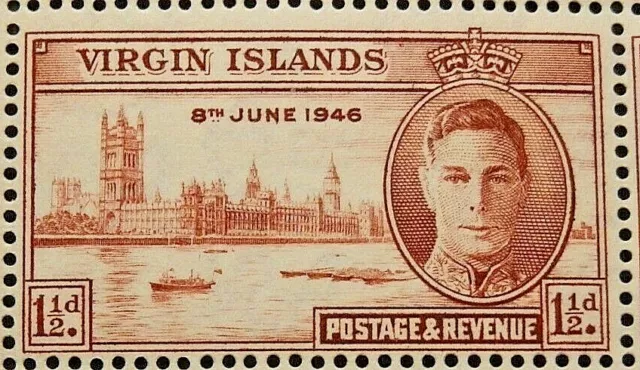 BRITISH VIRGIN ISLANDS 1946 KGVI SG122 1½d. VICTORY -  MNH