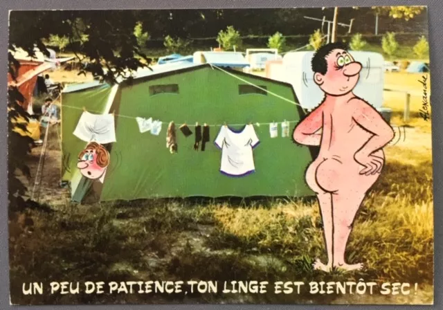 Carte postale Humoristique- UN PEU DE PATIENCE, TON LINGE EST BIENTOT SEC! (369)