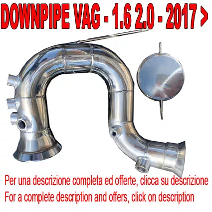 Tubo DOWNPIPE FAP DPF VW Golf 8 1.6 2.0 110 150 cv TDI GTD VA6 DGT DSU DTR