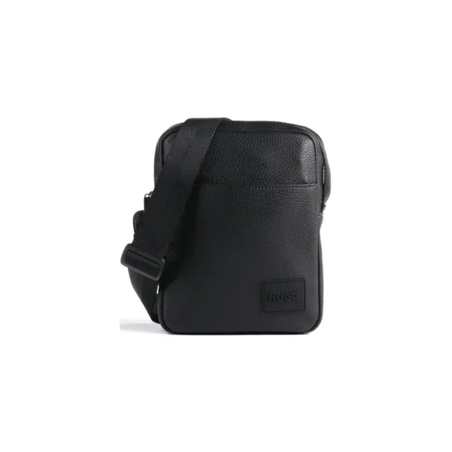 Hugo Boss Ethon Leather Black Crossbody Bag