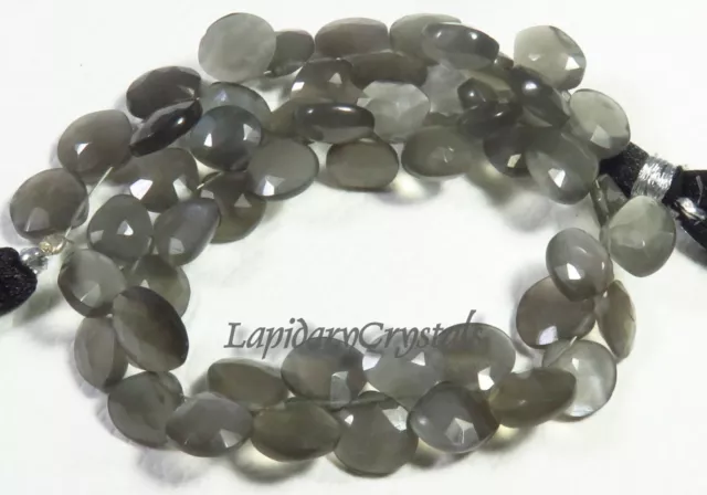 87Cts,Naturel Pierre de Lune à Facettes Coeur Précieuse Perles 8 " Brins 7-8.5mm