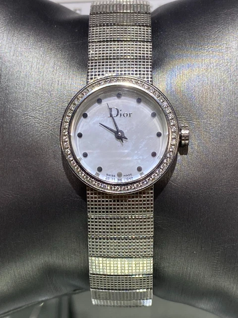 Christian Dior "La D De Dior" Baby D Lady's Stainless Steel Diamond Watch
