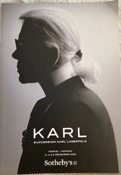 Rare catalogue vente aux enchères Succession Karl Lagerfeld - Sotheby's