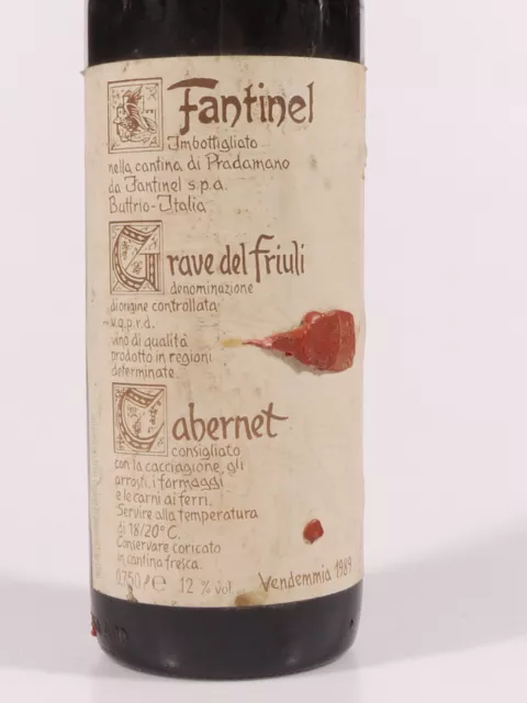 Prl) Vino Wine Wein Vin 1989 Cabernet Fantinel Italy Grave Del Friuli 2