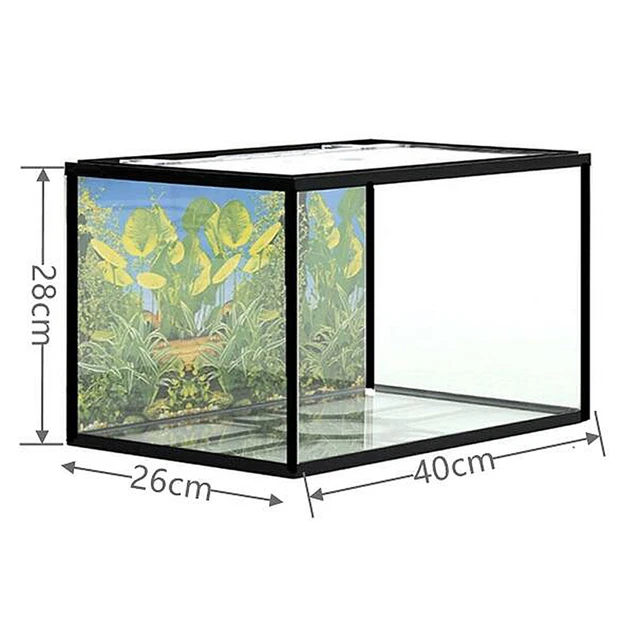 18L 26L Aquarium Fish Tank Kit Glass Starter Set LED Light Net Air Pump Filter 3