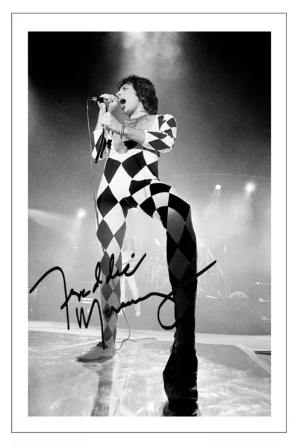 FREDDIE MERCURY Signed Autograph 6x4 PHOTO Signature Gift Print QUEEN