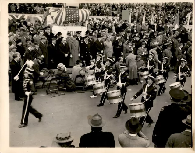 LD321 Original ACME Photo POLISH SOLDIERS MARCHING IN REVIEW GENERAL SIKORSKI